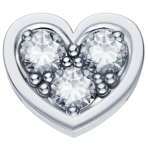 Charm Elements Donna in Oro bianco Diamante DCHF3849.003 - DCHF3849.003